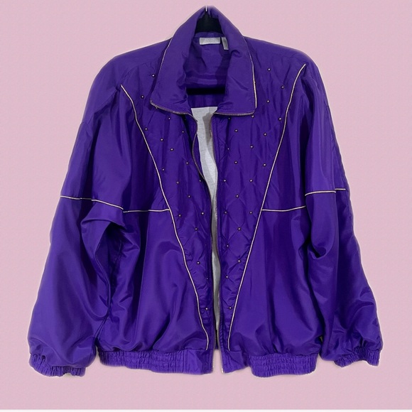 Vintage Jackets & Coats Retro Purple Windbreaker Poshmark